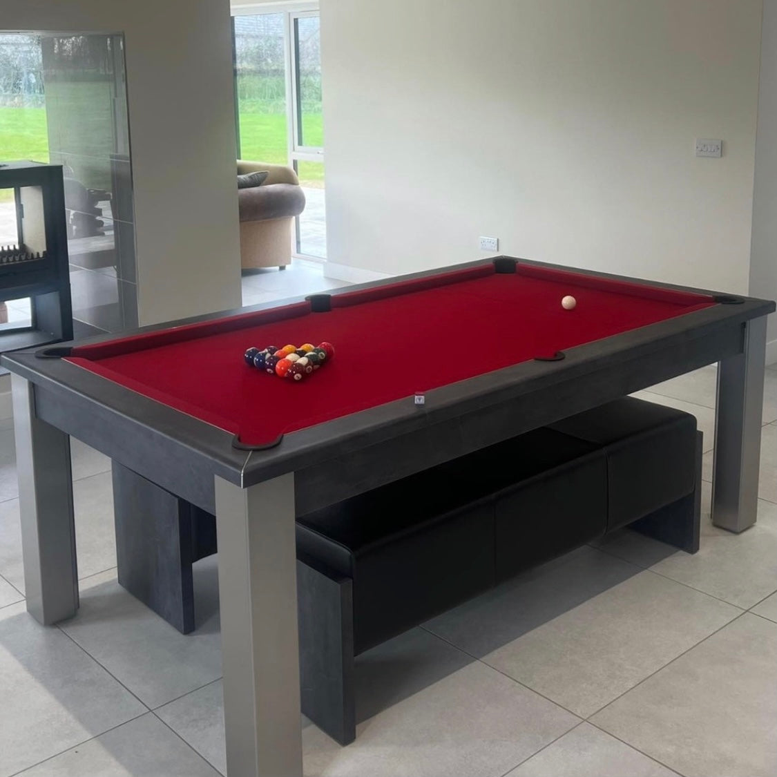 FMF Elixir Anthracite Slate Pool Dining Table – Man Cave Essentials