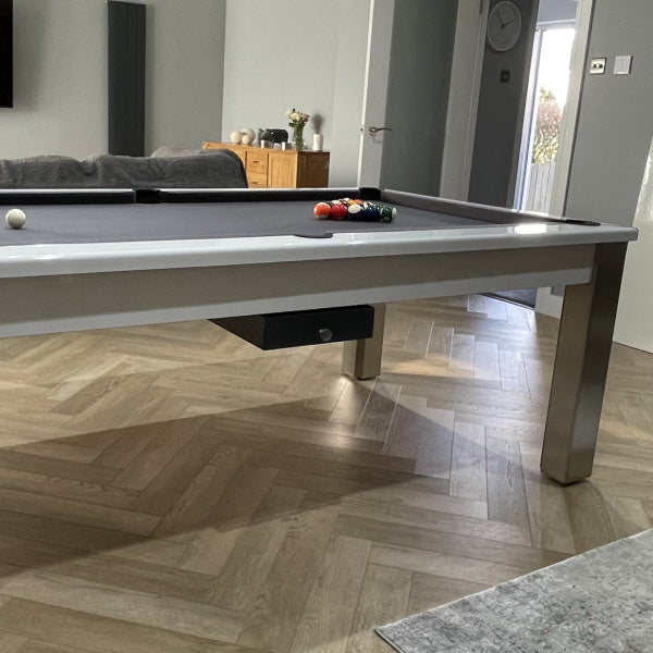 FMF Elixir Gloss White Pool Dining Table – Man Cave Essentials