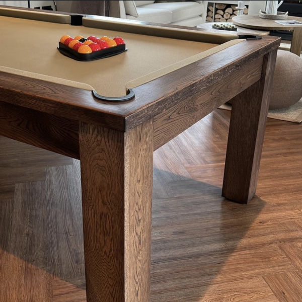 FMF Elixir Rustic Black Oak Pool Dining Table – Man Cave Essentials